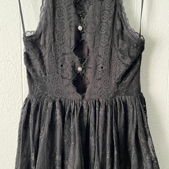 Free People Womens Mini Dress 2 Lace Witchy Fairygoth Whimsigoth Party Cocktail - Picture 11 of 16